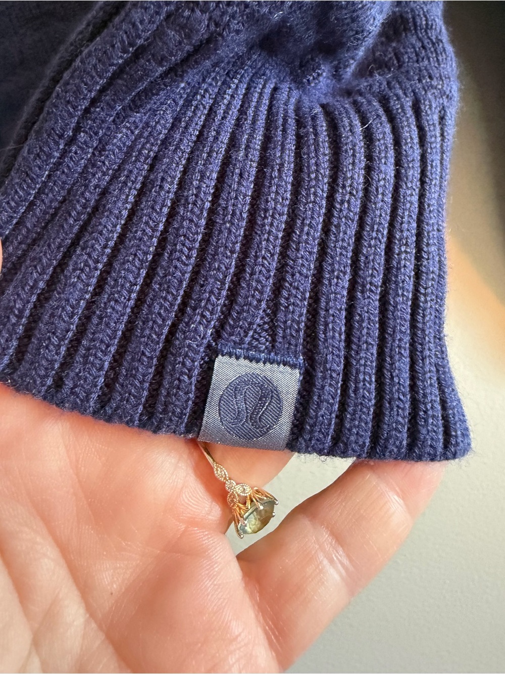 Lululemon Textured Play Sweater | Navy Cashmere Blend | Medium - Picture 4 of 6